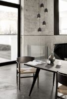 Billede af Mater Nestor Sidechair Armrest SH: 44 cm - Black Beech/Black Paper Cord Seat 