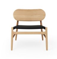 Billede af Brdr Krüger Ferdinand Lounge Stol SH: 41,5 cm - Eg/Black 30314