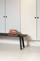 Billede af HAY CPH Deux 215 Bench 140x35x45 cm - Untreated Solid Beech/Ink Black Laminate