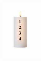 Billede af Sirius Sille Advent Candle H: 15 cm - Hvid/Sort