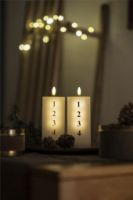 Billede af Sirius Sille Advent Candle H: 15 cm - Hvid/Sort