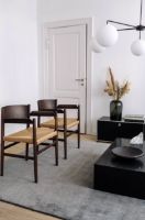Billede af Mater Nestor Sidechair Armrest SH: 44 cm - Black Beech/Natural Paper Cord Seat 