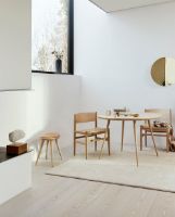 Billede af Mater Nestor Sidechair SH: 44 cm - White Oak/Natural Paper Cord Seat 