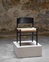 Billede af Mater Nestor Sidechair SH: 44 cm - White Oak/Natural Paper Cord Seat 