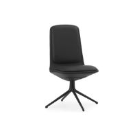 Billede af Normann Copenhagen Off Chair Lav m. Pude H: 100,8 cm - Black/Ultra Leather Black