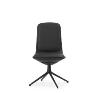 Billede af Normann Copenhagen Off Chair Lav m. Pude H: 100,8 cm - Black/Ultra Leather Black