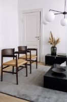 Billede af Mater Nestor Sidechair Armrest SH: 44 cm - White Oak/Natural Paper Cord Seat 