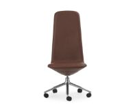 Billede af Normann Copenhagen Off Chair Høj m. Hjul H: 124,8 cm - Aluminium/Ultra Leather Cognac