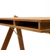 Billede af We Do Wood Field Desk 95x55 cm - Oak/Brass