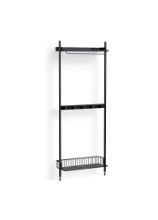 Billede af HAY Pier System 1041 1 Column 82x209 cm - PS Black Steel/Black Anodised Profiles/Anthracite Wire Shelf
