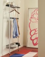 Billede af HAY Pier System 1041 1 Column 82x209 cm - PS Black Steel/Clear Anodised Profiles/Anthracite Wire Shelf