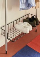 Billede af HAY Pier System 1041 1 Column 82x209 cm - PS Black Steel/Clear Anodised Profiles/Anthracite Wire Shelf