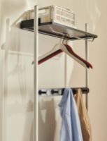 Billede af HAY Pier System 1041 1 Column 82x209 cm - PS Black Steel/Clear Anodised Profiles/Anthracite Wire Shelf