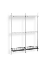 Billede af HAY Pier System 1042 2 Columns 162x209 cm - PS White Steel/Clear Anodised Profiles/Anthracite Wire Shelf