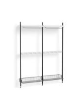 Billede af HAY Pier System 1042 2 Columns 162x209 cm - PS White Steel/Black Anodised Profiles/Chromed Wire Shelf