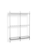 Billede af HAY Pier System 1042 2 Columns 162x209 cm - PS White Steel/Clear Anodised Profiles/Chromed Wire Shelf