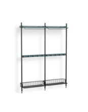 Billede af HAY Pier System 1042 2 Columns 162x209 cm - PS Blue Steel/Black Anodised Profiles/Anthracite Wire Shelf