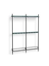 Billede af HAY Pier System 1042 2 Columns 162x209 cm - PS Blue Steel/Black Anodised Profiles/Chromed Wire Shelf