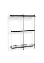 Billede af HAY Pier System 1042 2 Columns 162x209 cm - PS Black Steel/Clear Anodised Profiles/Anthracite Wire Shelf