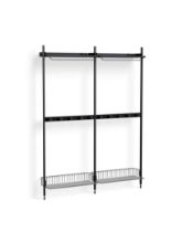 Billede af HAY Pier System 1042 2 Columns 162x209 cm - PS Black Steel/Black Anodised Profiles/Chromed Wire Shelf