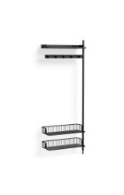 Billede af HAY Pier System 1050 Add-On 80x209 cm - PS Black Steel/Black Anodised Profiles/Anthracite Wire Shelf