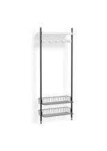 Billede af HAY Pier System 1051 1 Column 82x209 cm - PS White Steel/Black Anodised Profiles/Chromed Wire Shelf