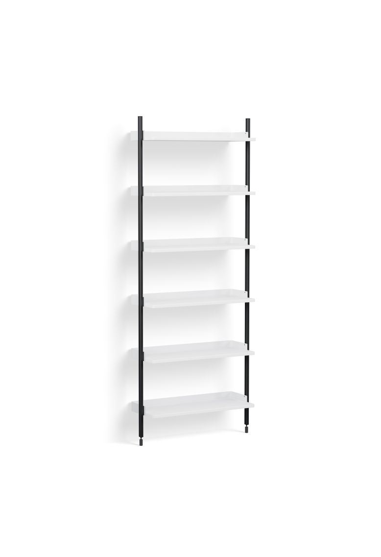 Billede af HAY Pier System 101 1 Column 82x209 cm - PS White Steel/Black Anodised Profiles