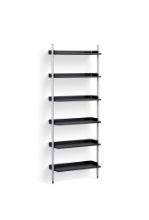Billede af HAY Pier System 101 1 Column 82x209 cm - PS Black Steel/Clear Anodised Profiles