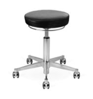 Billede af Vermund VL67 Taburet  - Krom/Sort Læder