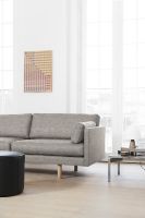 Billede af Erik Jørgensen EJ220 2062 2 Pers. Sofa 100 L: 212 cm - Sort Omni Læder/Krom