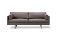 Billede af Erik Jørgensen EJ220 2062 2 Pers. Sofa 100 L: 212 cm - Brun Omni Læder/Krom