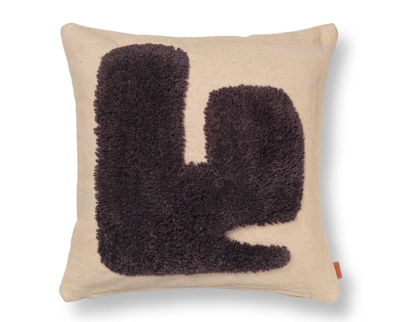 Billede af Ferm Living Lay Cushion 50 x 50 cm - Sand/Dark Brown 