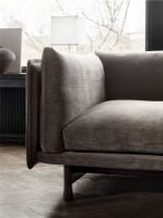 Billede af Wendelbo Kite 2 Seater Sofa L: 208 cm - Sortbejdset Eg/Roco Col. 8