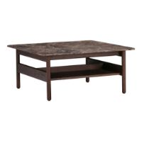 Billede af Wendelbo Collect Coffee Table Small 78x78x35 cm - Brown Oak/Brown Emperador Marble