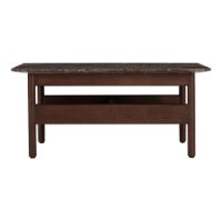 Billede af Wendelbo Collect Coffee Table Small 78x78x35 cm - Brown Oak/Brown Emperador Marble