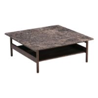 Billede af Wendelbo Collect Coffee Table Medium 95x95x35 cm - Brown Oak/Brown Emperador Marble