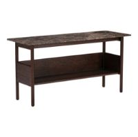 Billede af Wendelbo Collect Low Console Table 120x45x60 cm - Brown Oak/Brown Emperador Marble