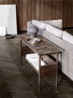 Billede af Wendelbo Collect Low Console Table 120x45x60 cm - Brown Oak/Brown Emperador Marble