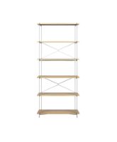 Billede af FDB Møbler A91 Nordhavn Reol H: 186 x 85 cm - Eg/Silk Grey
