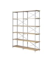 Billede af FDB Møbler A91 Nordhavn Reol H: 186 x 160,5 cm - Eg/Silk Grey