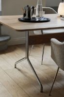 Billede af &Tradition Pavilion Dining Table AV19 D: 200 cm - Clear Oak/Chrome