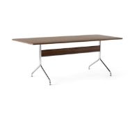 Billede af &Tradition Pavilion Dining Table AV19 D: 200 cm - Walnut/Chrome