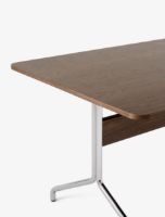 Billede af &Tradition Pavilion Dining Table AV19 D: 200 cm - Walnut/Chrome