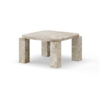 Billede af New Works Atlas Coffee Table 60 x 60 cm - Unfilled Travertine 