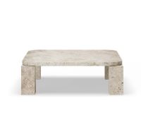 Billede af New Works Atlas Coffee Table 82 x 82 cm - Unfilled Travertine  