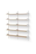 Billede af New Works Library Shelf 1900 190x163,5 cm - Oak/White