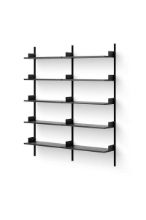 Billede af New Works Library Shelf 1900 190x163,5 cm - Black Ash/Black