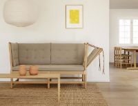 Billede af Fredericia Furniture 1789 2 Pers. Tremmesofa Højre L: 160 cm - Vidar 0222/Sæbebehandlet Eg