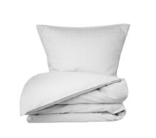 Billede af FDB Møbler R34 Tulipan Sengesæt m. knapper 140x220 cm - Hvid