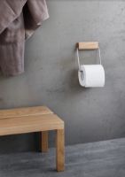 Billede af Moebe Toilet Roll Holder H: 14 cm - Oak/Steel